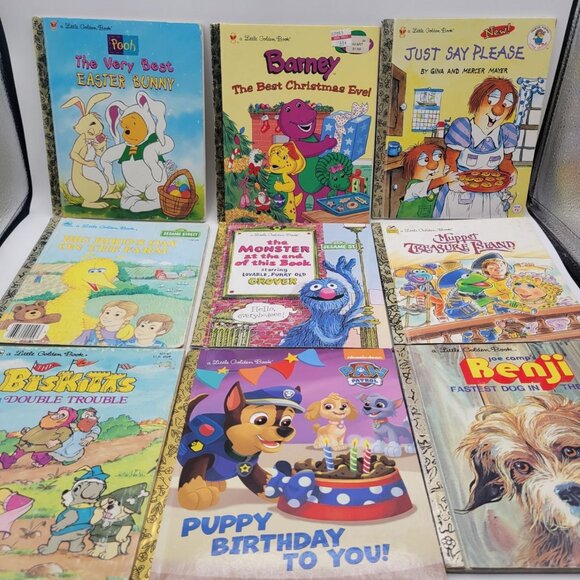 Vintage Little Golden Books Lot of 9 Children's Stories for Girls & Boys - GB014 - Picture 1 of 10
